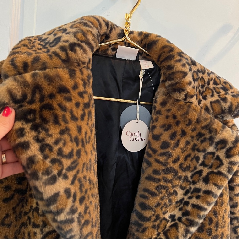 NWT!!! Camila Coelho Ladies XS Luxurious Leopard Print Coat - Picture 5 of 12